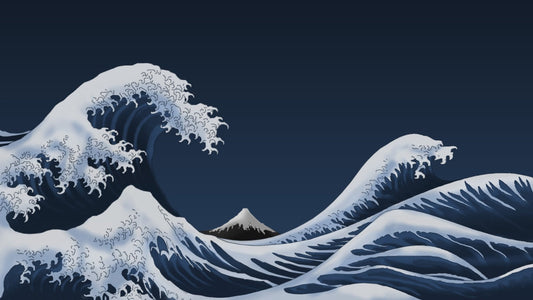 Japanese famous kanagawa waves